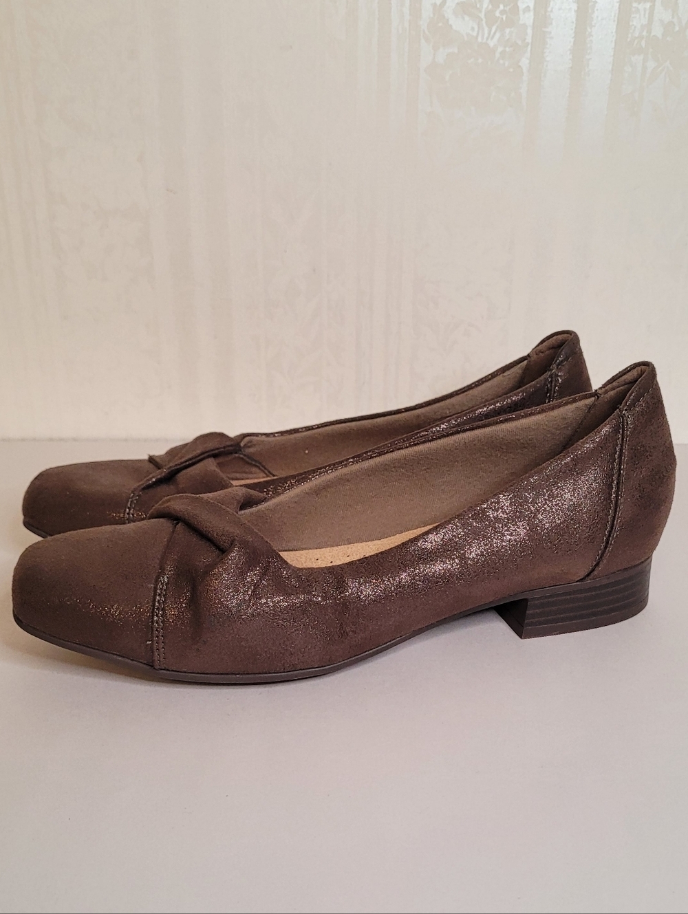 Clarks Tilmont Dalia Loafers Bronze Metallic Size 8.5 - Picture 5 of 10